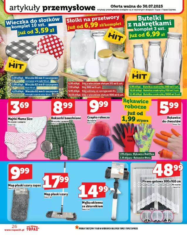 TOPAZ - gazetka promocyjna Gazetka od czwartku 24.07 do środy 30.07 - strona 26