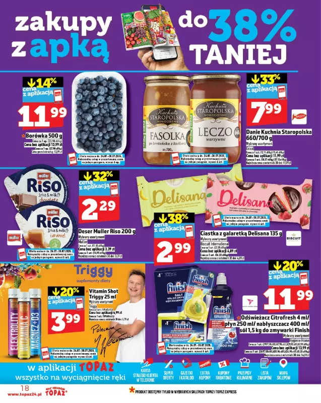 TOPAZ - gazetka promocyjna Gazetka od czwartku 24.07 do środy 30.07 - strona 18