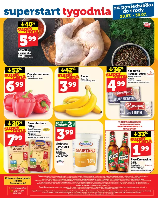 TOPAZ - gazetka promocyjna Gazetka od czwartku 24.07 do środy 30.07 - strona 28