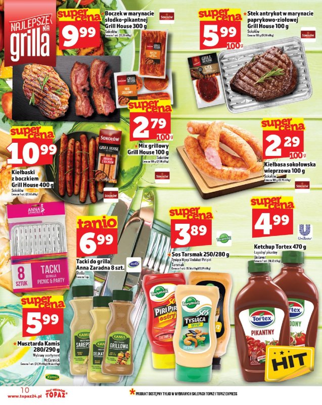 TOPAZ - gazetka promocyjna Gazetka od czwartku 24.07 do środy 30.07 - strona 10