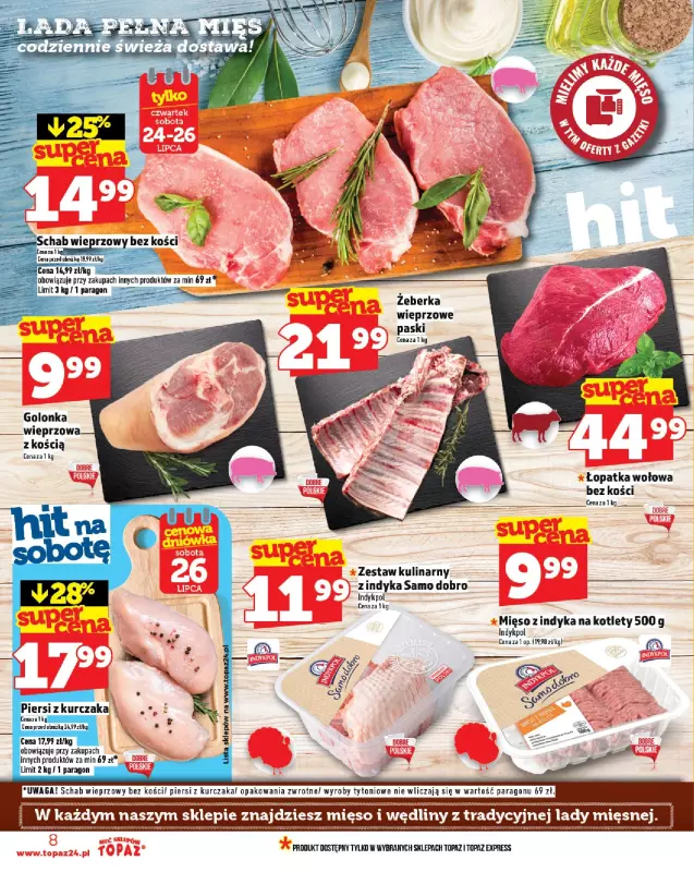 TOPAZ - gazetka promocyjna Gazetka od czwartku 24.07 do środy 30.07 - strona 8