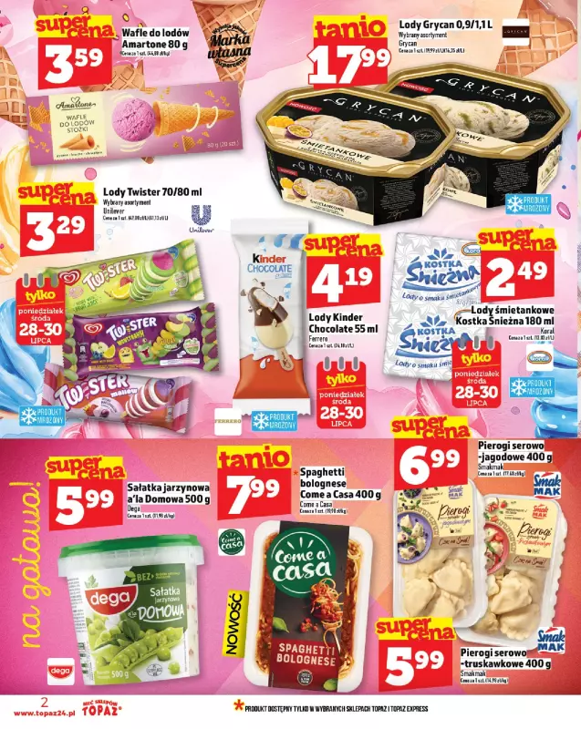 TOPAZ - gazetka promocyjna Gazetka od czwartku 24.07 do środy 30.07 - strona 2