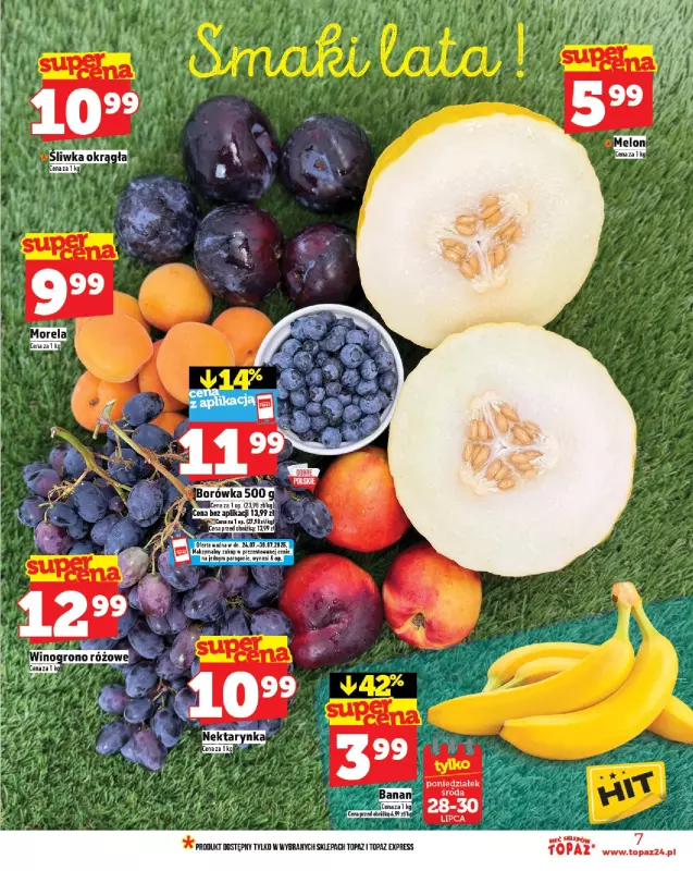 TOPAZ - gazetka promocyjna Gazetka od czwartku 24.07 do środy 30.07 - strona 7