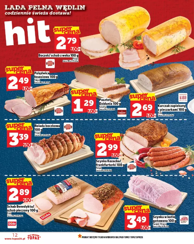 TOPAZ - gazetka promocyjna Gazetka od czwartku 24.07 do środy 30.07 - strona 12