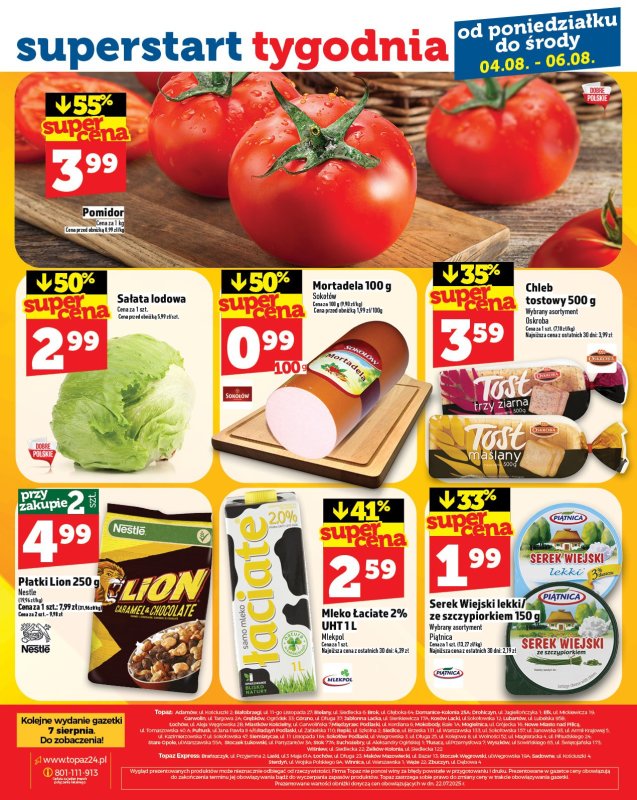 TOPAZ - gazetka promocyjna Gazetka od czwartku 31.07 do środy 06.08 - strona 32