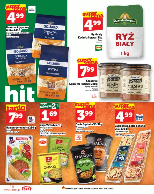 TOPAZ - gazetka promocyjna Gazetka od czwartku 31.07 do środy 06.08 - strona 18