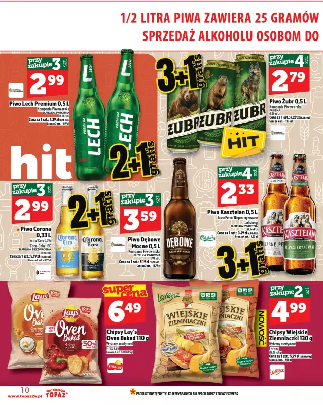 TOPAZ - gazetka promocyjna Gazetka od czwartku 31.07 do środy 06.08 - strona 10