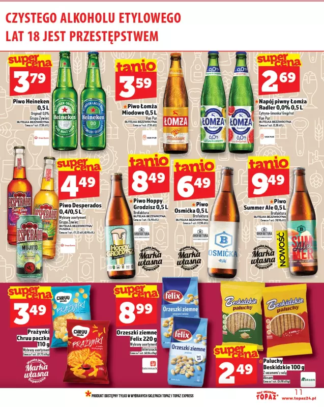 TOPAZ - gazetka promocyjna Gazetka od czwartku 31.07 do środy 06.08 - strona 11