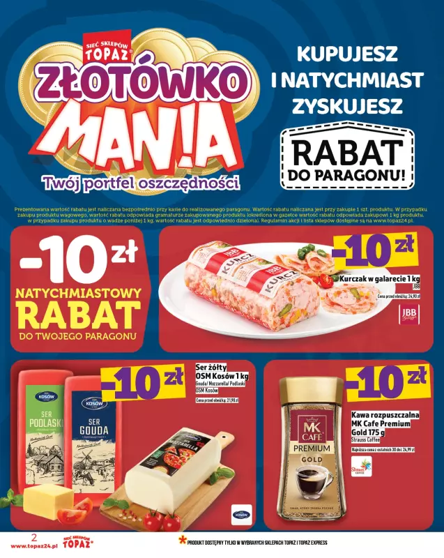 TOPAZ - gazetka promocyjna Gazetka od czwartku 31.07 do środy 06.08 - strona 2