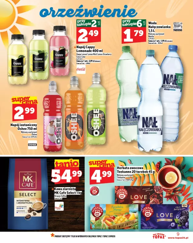 TOPAZ - gazetka promocyjna Gazetka od czwartku 14.08 do środy 20.08 - strona 9