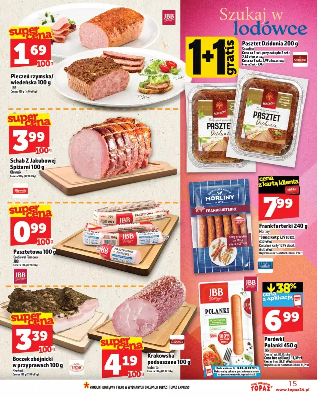 TOPAZ - gazetka promocyjna Gazetka od czwartku 14.08 do środy 20.08 - strona 15