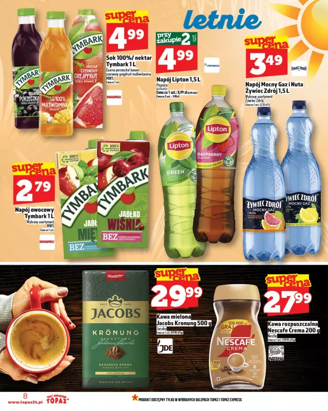 TOPAZ - gazetka promocyjna Gazetka od czwartku 14.08 do środy 20.08 - strona 8