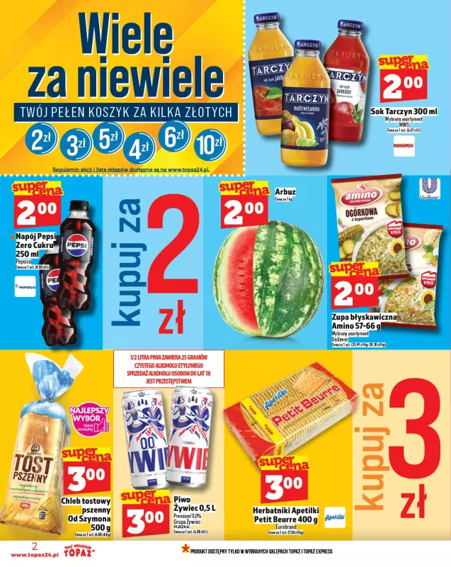 TOPAZ - gazetka promocyjna Gazetka od czwartku 14.08 do środy 20.08 - strona 2