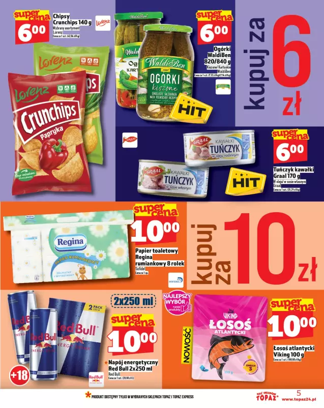 TOPAZ - gazetka promocyjna Gazetka od czwartku 14.08 do środy 20.08 - strona 5