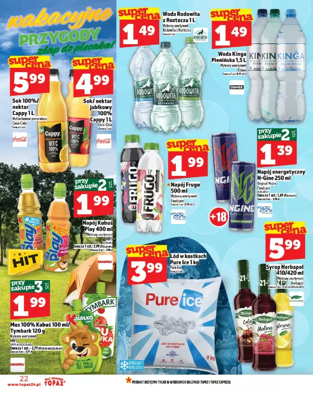 TOPAZ - gazetka promocyjna Gazetka od czwartku 07.08 do środy 13.08 - strona 22