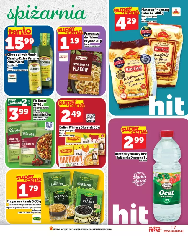 TOPAZ - gazetka promocyjna Gazetka od czwartku 07.08 do środy 13.08 - strona 17