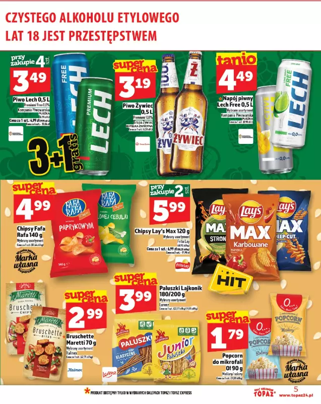 TOPAZ - gazetka promocyjna Gazetka od czwartku 07.08 do środy 13.08 - strona 5