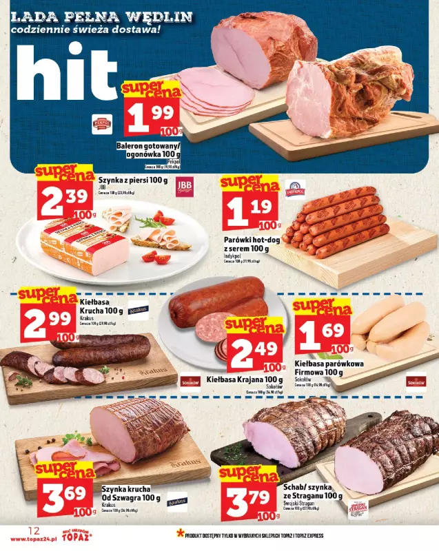 TOPAZ - gazetka promocyjna Gazetka od czwartku 07.08 do środy 13.08 - strona 12
