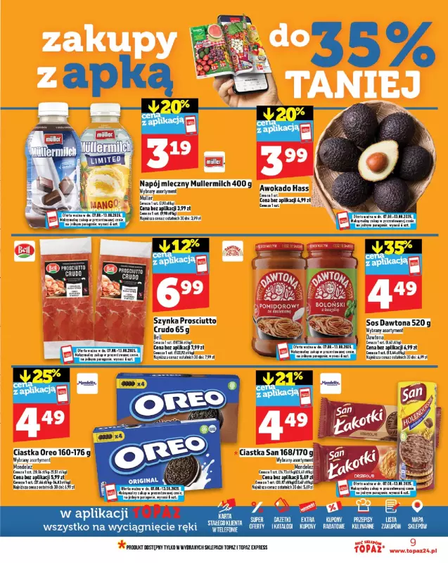 TOPAZ - gazetka promocyjna Gazetka od czwartku 07.08 do środy 13.08 - strona 9