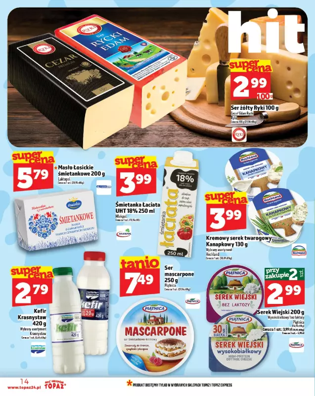 TOPAZ - gazetka promocyjna Gazetka od czwartku 07.08 do środy 13.08 - strona 14
