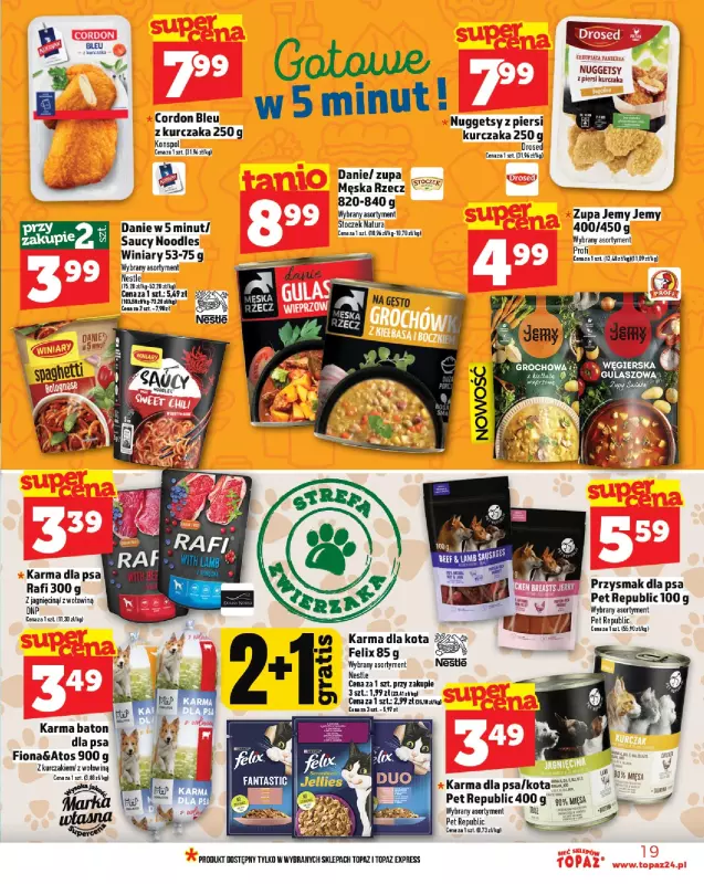 TOPAZ - gazetka promocyjna Gazetka od czwartku 07.08 do środy 13.08 - strona 19