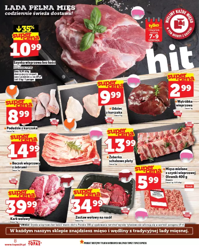 TOPAZ - gazetka promocyjna Gazetka od czwartku 07.08 do środy 13.08 - strona 8