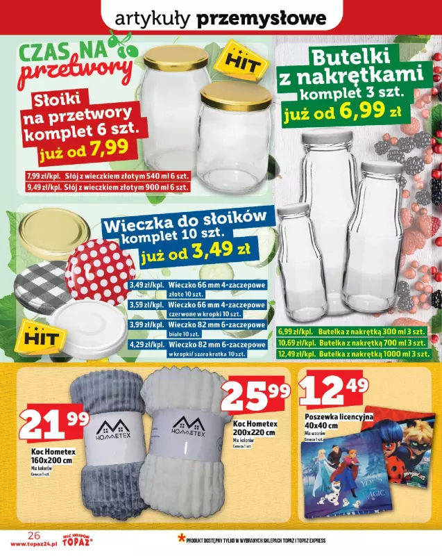 TOPAZ - gazetka promocyjna Gazetka od czwartku 07.08 do środy 13.08 - strona 26