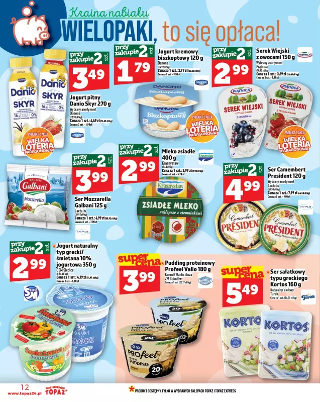 TOPAZ - gazetka promocyjna Gazetka od czwartku 21.08 do środy 27.08 - strona 12