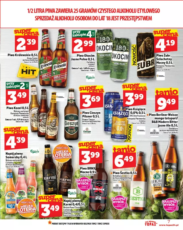 TOPAZ - gazetka promocyjna Gazetka od czwartku 21.08 do środy 27.08 - strona 7