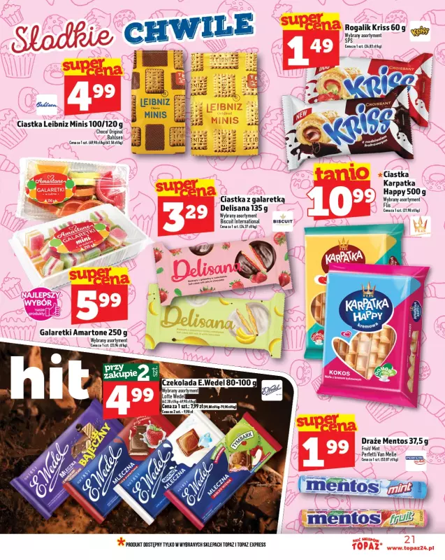 TOPAZ - gazetka promocyjna Gazetka od czwartku 21.08 do środy 27.08 - strona 21