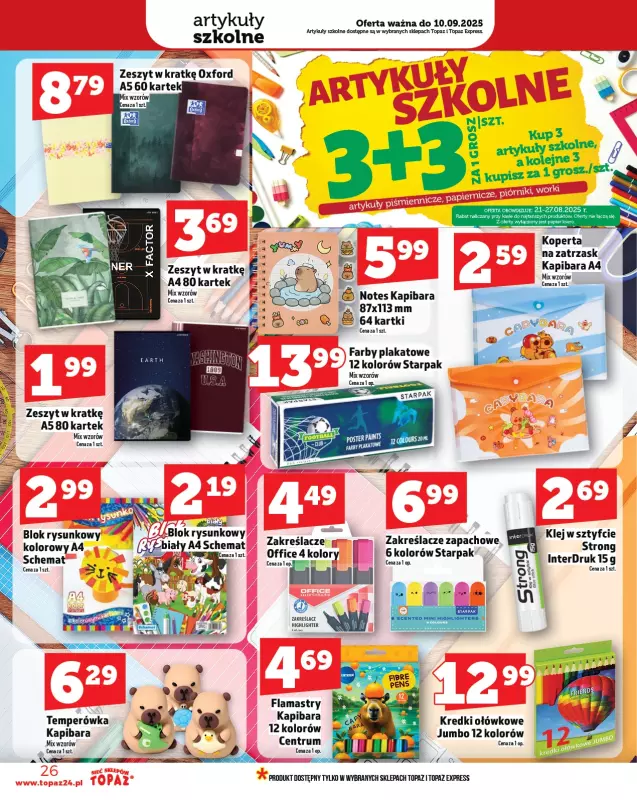 TOPAZ - gazetka promocyjna Gazetka od czwartku 21.08 do środy 27.08 - strona 26