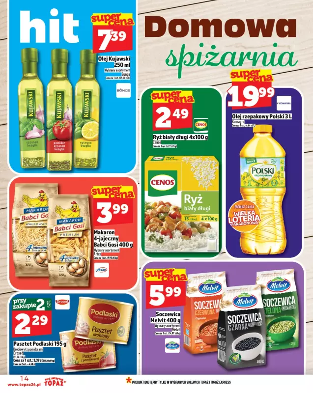 TOPAZ - gazetka promocyjna Gazetka od czwartku 21.08 do środy 27.08 - strona 14
