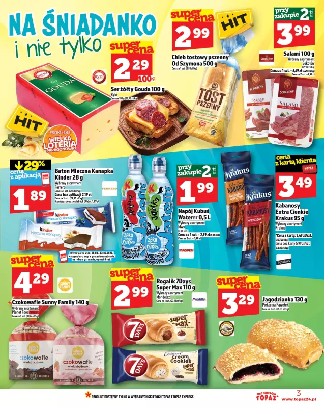 TOPAZ - gazetka promocyjna Gazetka od czwartku 28.08 do środy 03.09 - strona 3