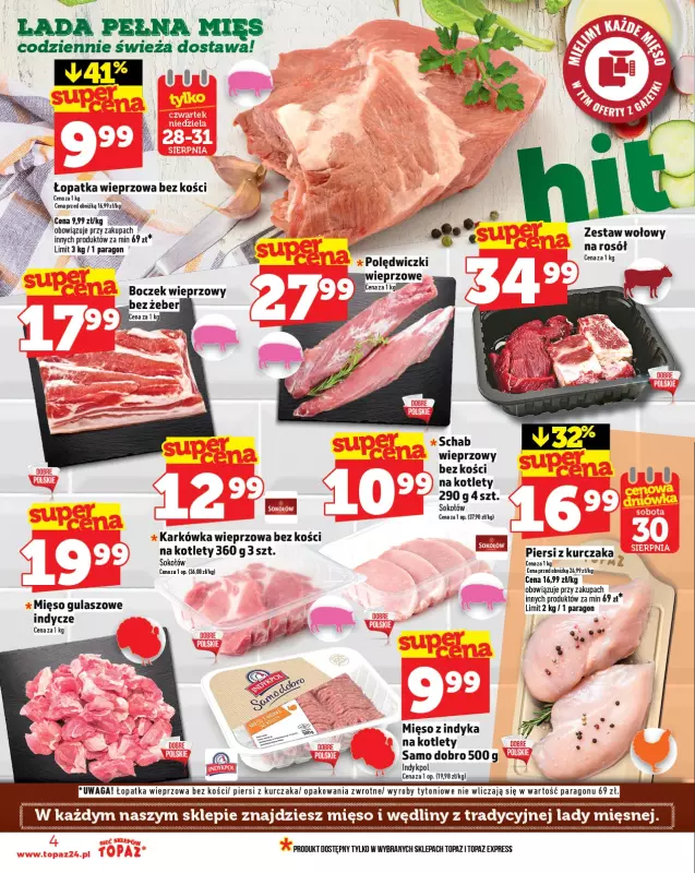 TOPAZ - gazetka promocyjna Gazetka od czwartku 28.08 do środy 03.09 - strona 4