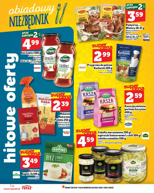 TOPAZ - gazetka promocyjna Gazetka od czwartku 28.08 do środy 03.09 - strona 14