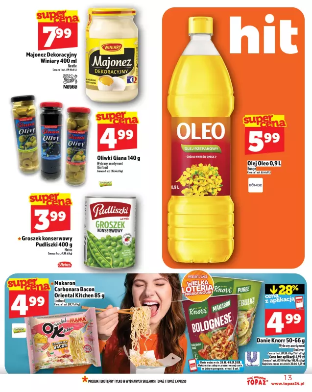 TOPAZ - gazetka promocyjna Gazetka od czwartku 28.08 do środy 03.09 - strona 13