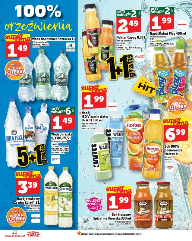 TOPAZ - gazetka promocyjna Gazetka od czwartku 04.09 do środy 10.09 - strona 22