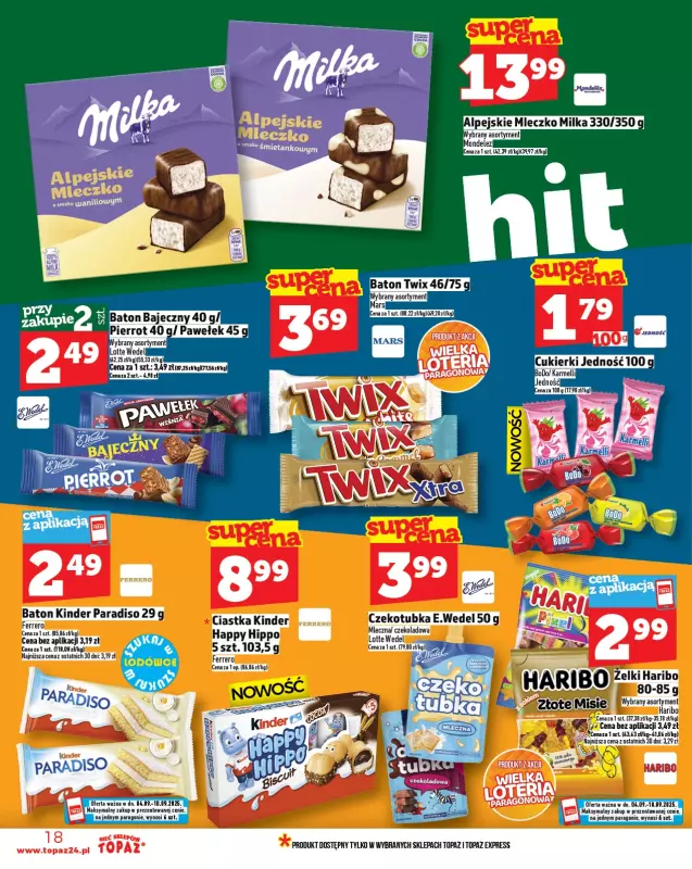 TOPAZ - gazetka promocyjna Gazetka od czwartku 04.09 do środy 10.09 - strona 18