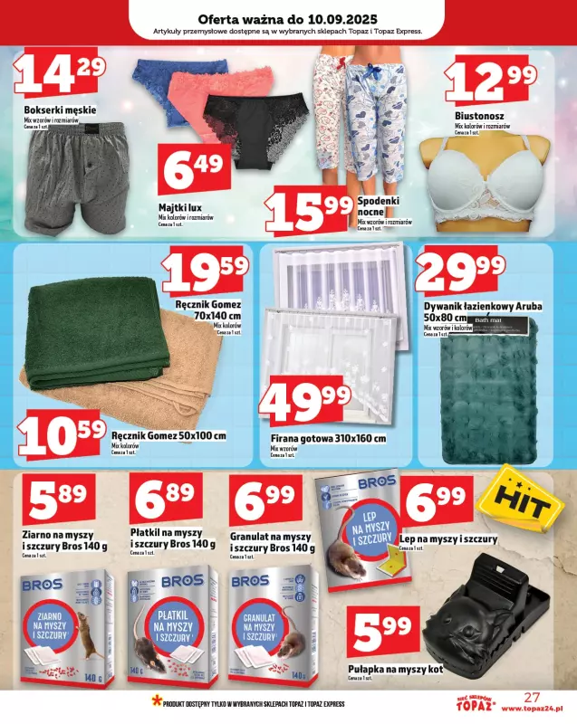 TOPAZ - gazetka promocyjna Gazetka od czwartku 04.09 do środy 10.09 - strona 27
