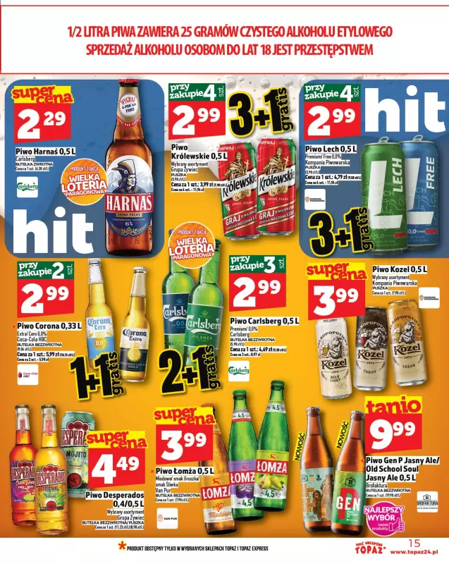TOPAZ - gazetka promocyjna Gazetka od czwartku 04.09 do środy 10.09 - strona 15