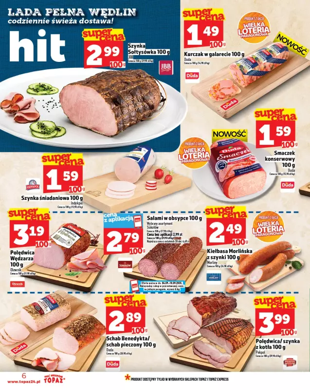 TOPAZ - gazetka promocyjna Gazetka od czwartku 04.09 do środy 10.09 - strona 6