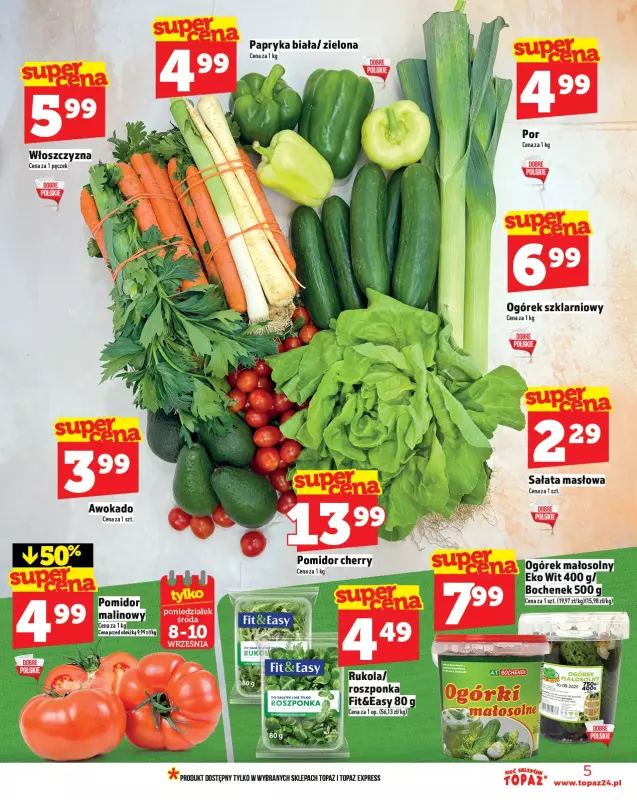 TOPAZ - gazetka promocyjna Gazetka od czwartku 04.09 do środy 10.09 - strona 5