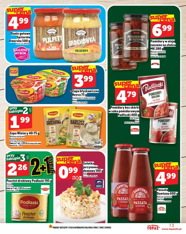 TOPAZ - gazetka promocyjna Gazetka od czwartku 04.09 do środy 10.09 - strona 13