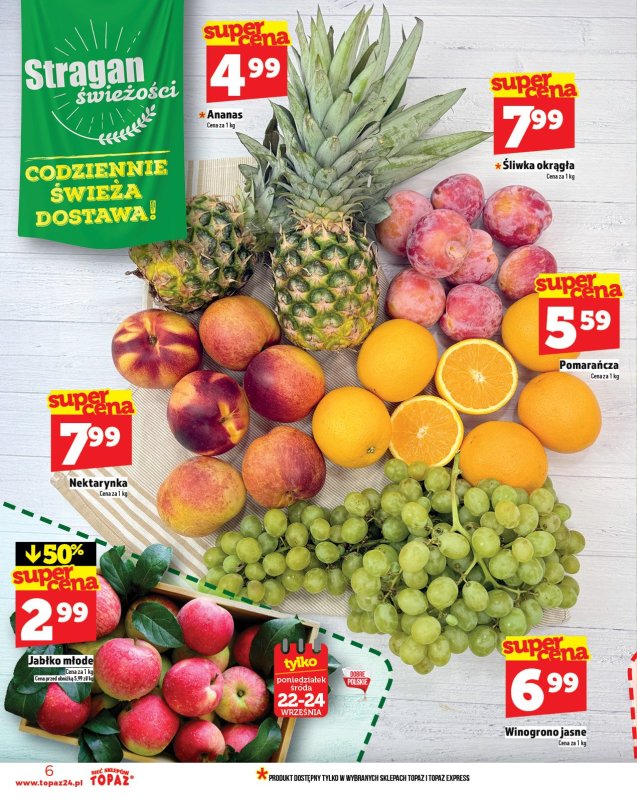 TOPAZ - gazetka promocyjna Gazetka od czwartku 18.09 do środy 24.09 - strona 6