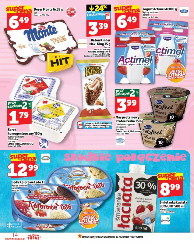 TOPAZ - gazetka promocyjna Gazetka od czwartku 25.09 do środy 01.10 - strona 14