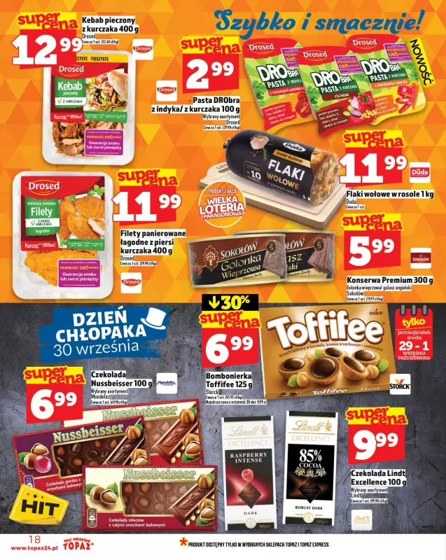 TOPAZ - gazetka promocyjna Gazetka od czwartku 25.09 do środy 01.10 - strona 18