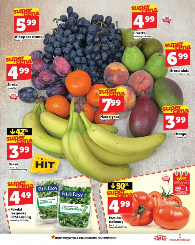 TOPAZ - gazetka promocyjna Gazetka od czwartku 25.09 do środy 01.10 - strona 5