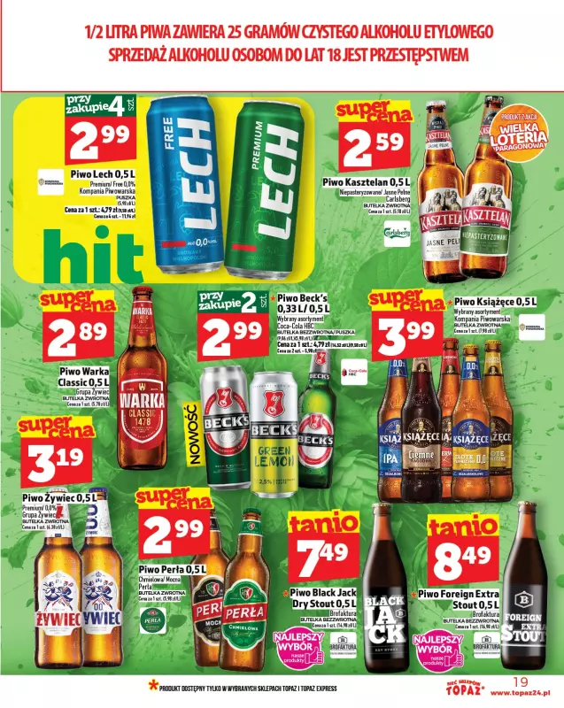 TOPAZ - gazetka promocyjna Gazetka od czwartku 09.10 do środy 15.10 - strona 19