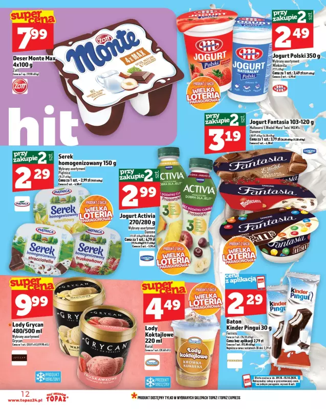 TOPAZ - gazetka promocyjna Gazetka od czwartku 09.10 do środy 15.10 - strona 12