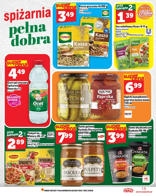 TOPAZ - gazetka promocyjna Gazetka od czwartku 09.10 do środy 15.10 - strona 15
